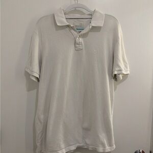 American Eagle Outfitters Cream Polo Shirt